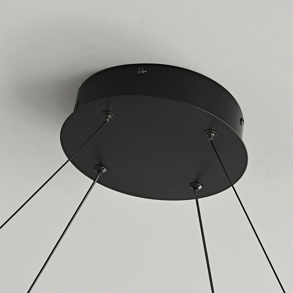 Lustre LED Bois Rond Japonais