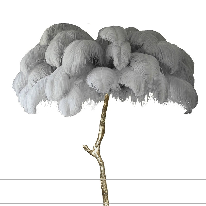 Lampadaire Fleur Plumes Coloré