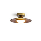 Plafonnier LED Bois & Or – Design Japonais Compact, Olav