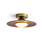 Plafonnier LED Bois & Or – Design Japonais Compact, Olav