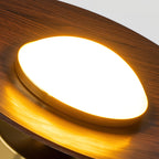 Plafonnier LED Bois & Or – Design Japonais Compact, Olav
