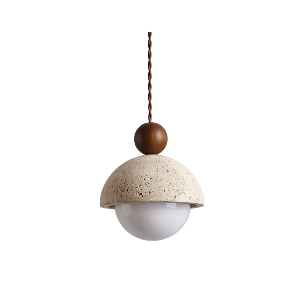 Suspension Bois Naturel Ronde – Design Japonais Épuré, Palermo