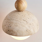 Suspension Bois Naturel Ronde – Design Japonais Épuré, Palermo
