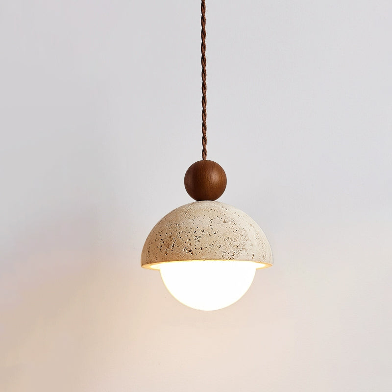 Suspension Bois Naturel Ronde – Design Japonais Épuré, Palermo