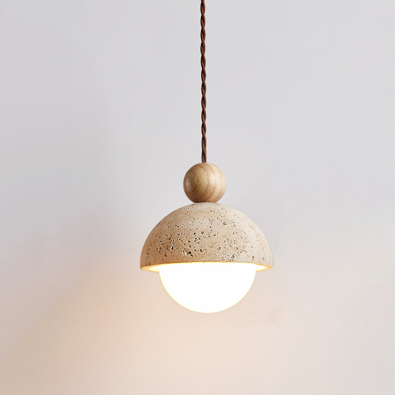 Suspension Bois Naturel Ronde – Design Japonais Épuré, Palermo