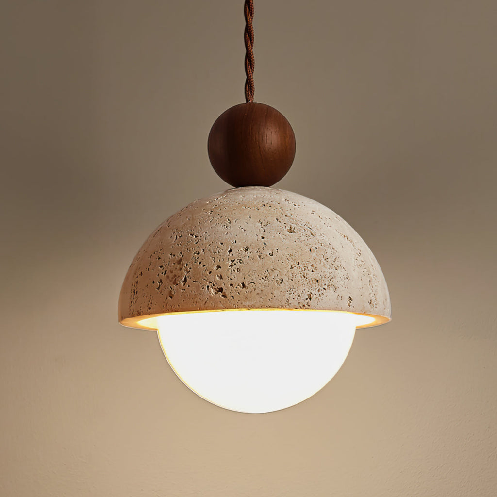 Suspension Bois Naturel Ronde – Design Japonais Épuré, Palermo