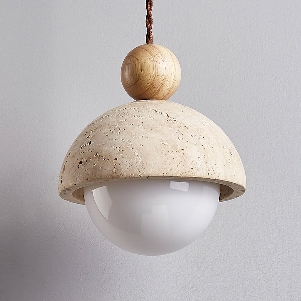 Suspension Bois Naturel Ronde – Design Japonais Épuré, Palermo