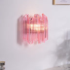 Applique Murale Tube Verre Murano Rose