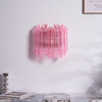 Applique Murale Tube Verre Murano Rose