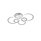 Plafonnier moderne en anneaux lumineux LED.