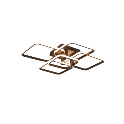 Plafonnier geometrique LED diffusion uniforme moderne.