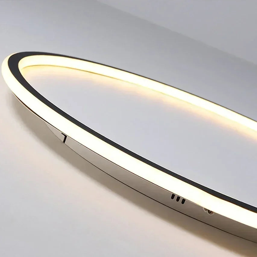Plafonnier design bois aluminium pour salon epure.