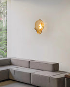 Applique Murale Globe Verre Ambre