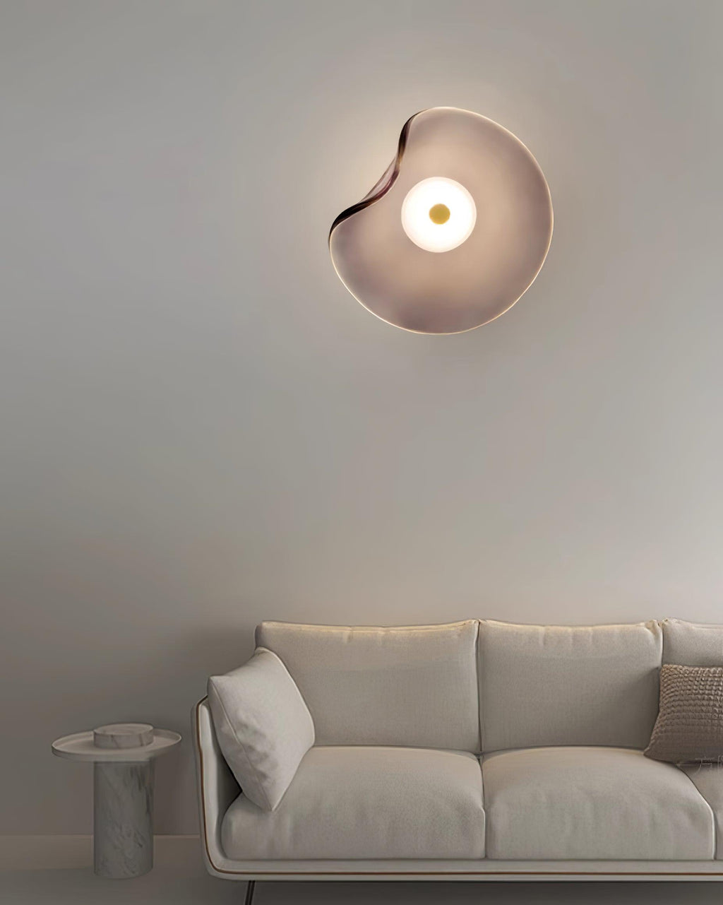 Applique Murale Globe Verre Ambre