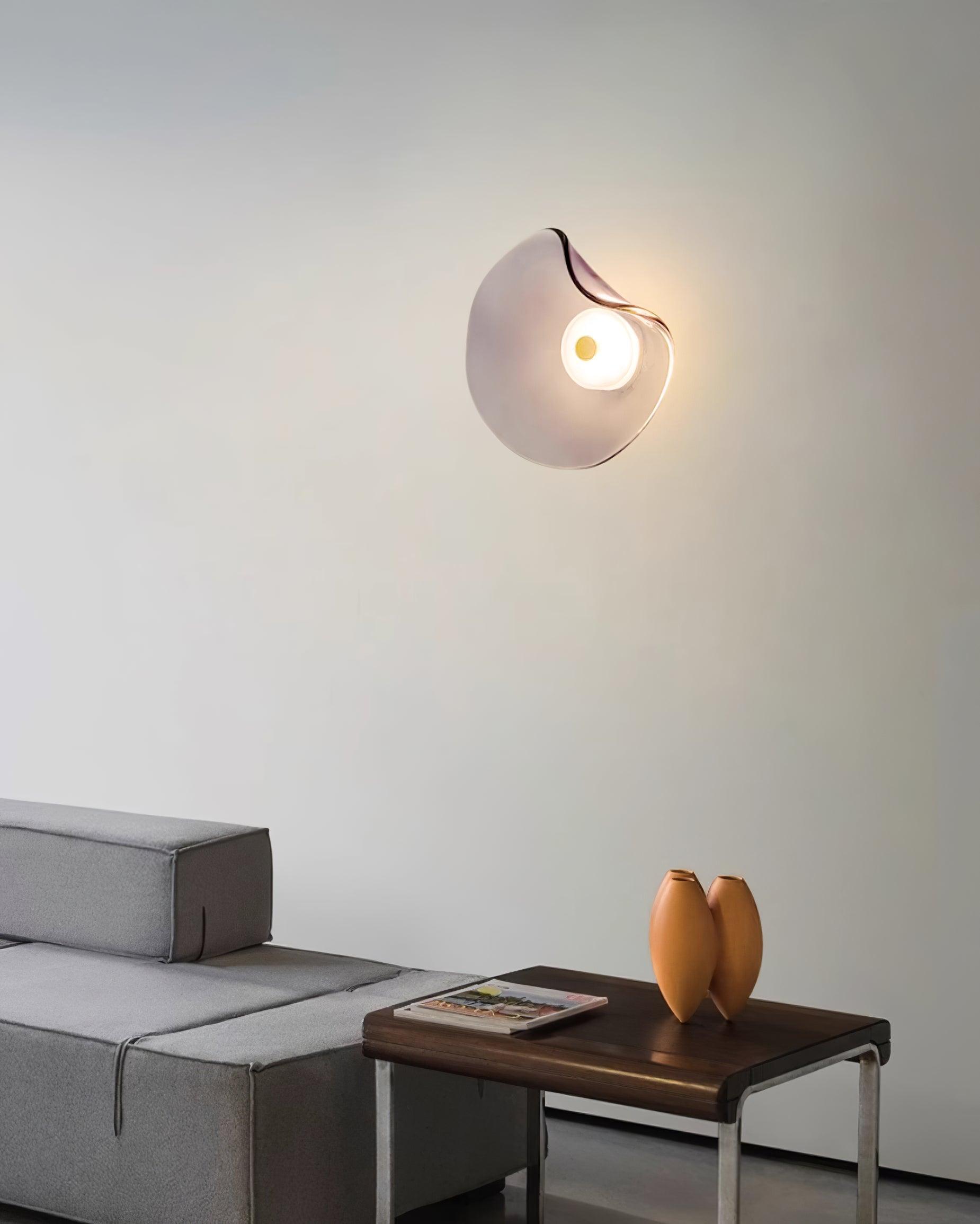 Applique Murale Globe Verre Ambre