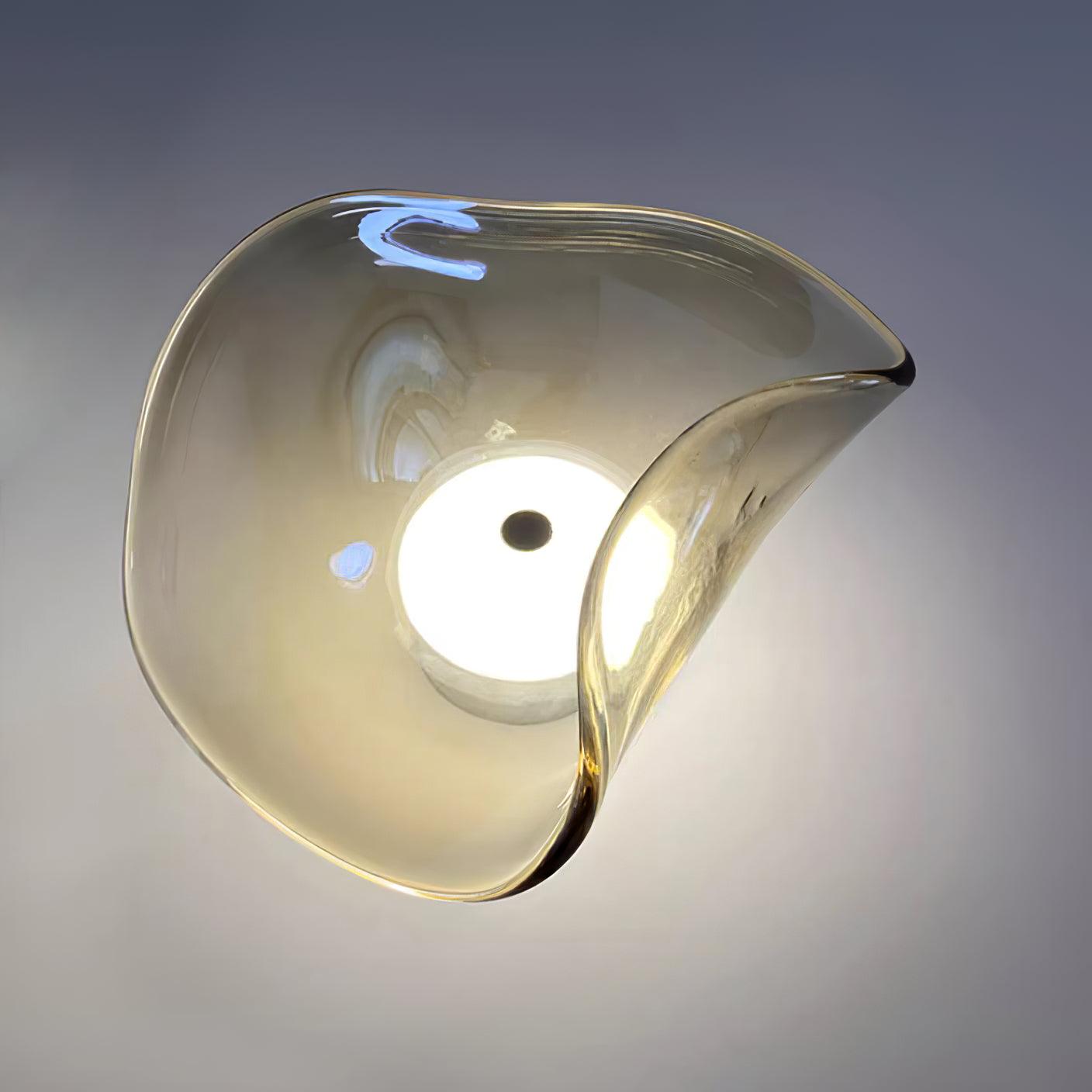 Applique Murale Globe Verre Ambre