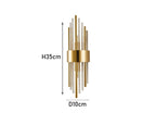Applique Murale LED Cristal Luxe – Or Noir Design Moderne Élégant