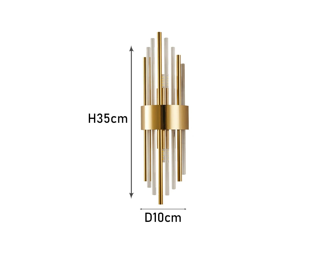 Applique Murale LED Cristal Luxe – Or ou Noir Moderne