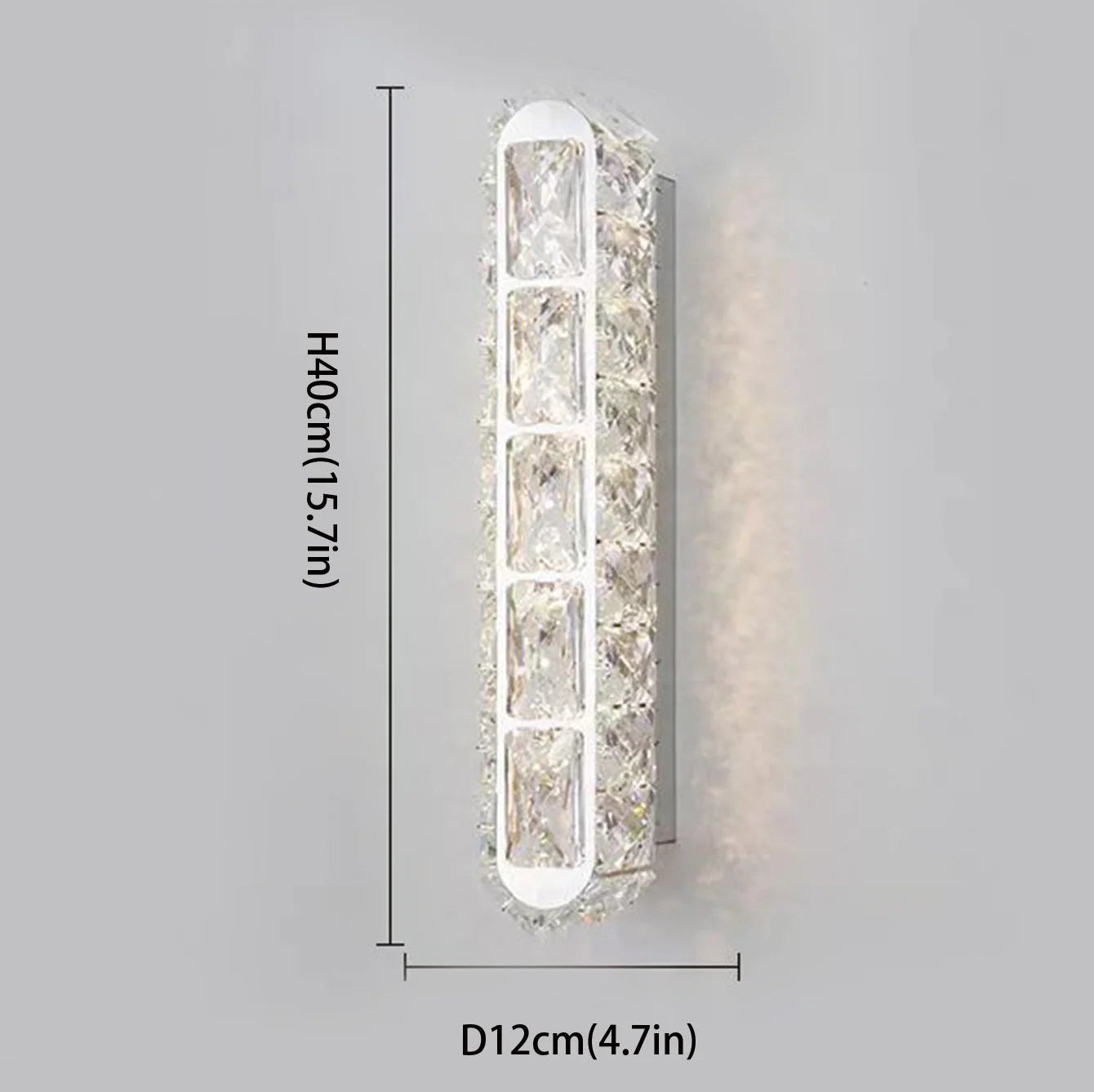 Applique Murale LED en Cristal – Design Moderne Doré