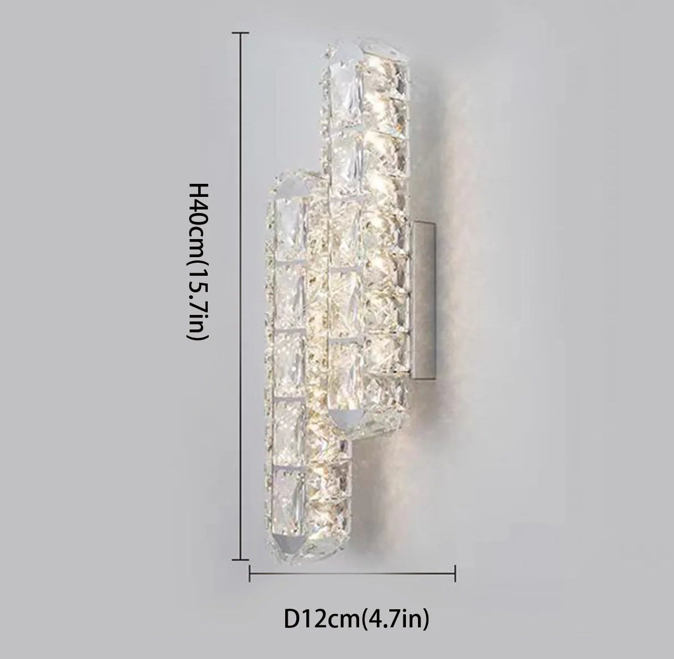 Applique Murale LED en Cristal – Design Moderne Doré