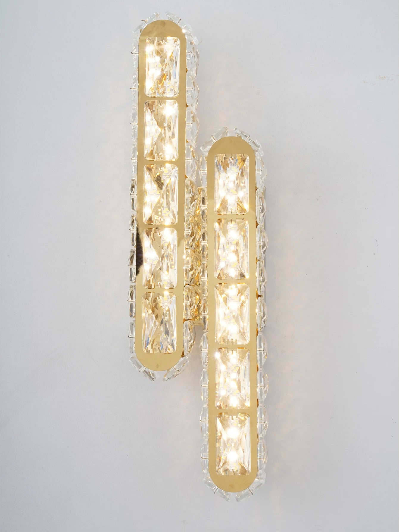 Applique Murale LED en Cristal – Design Moderne Doré