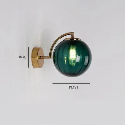 Applique Murale Globe Verre Coloré