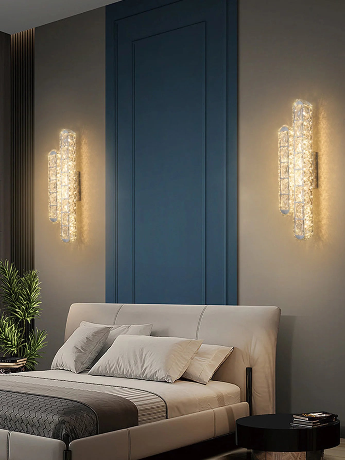 Applique Murale LED en Cristal – Design Moderne Doré