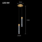 Suspension LED Cristal Doré Bulles – Design Moderne Luxe Salon