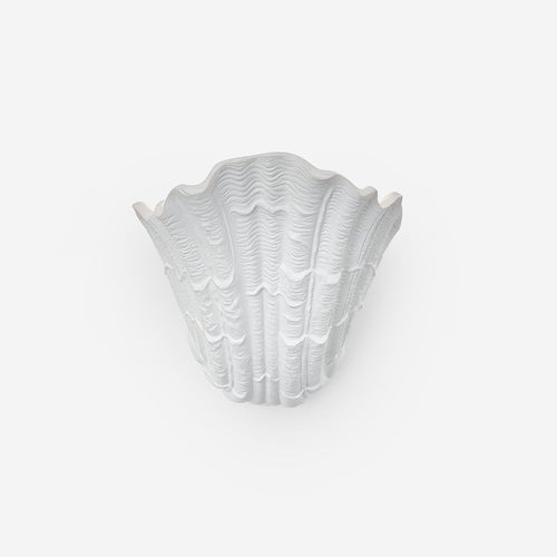Applique murale plâtre coquillage blanc wabi-sabi sculptural artistique salon suite méditerranée