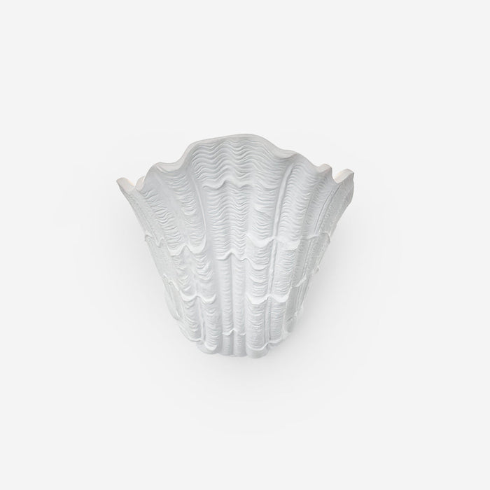 Applique murale plâtre coquillage blanc wabi-sabi sculptural artistique salon suite méditerranée