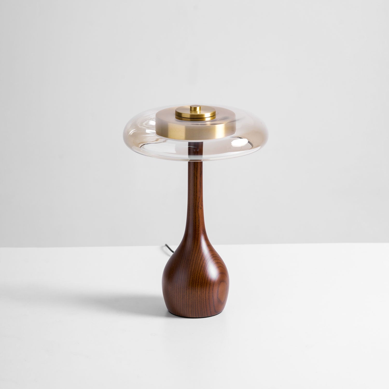 Lampe de Table Verre & Bois – Design Luxe Dimmable, Andi