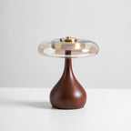 Lampe de Table Verre & Bois – Design Luxe Dimmable, Andi
