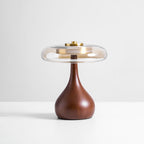 Lampe de Table Verre & Bois – Design Luxe Dimmable, Andi