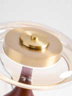 Lampe de Table Verre & Bois – Design Luxe Dimmable, Andi