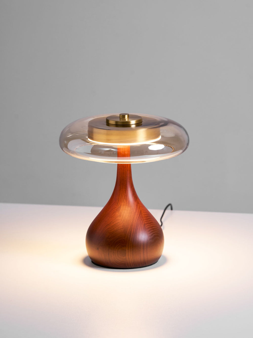 Lampe de Table Verre & Bois – Design Luxe Dimmable, Andi