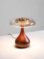 Lampe de Table Verre & Bois – Design Luxe Dimmable, Andi