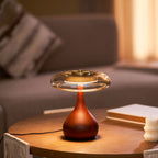 Lampe de Table Verre & Bois – Design Luxe Dimmable, Andi