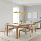 Lustre Bois Oiseau Rectangulaire – Design Naturel Scandinave, Sienna Long
