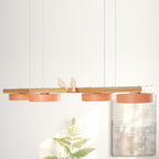 Lustre Bois Oiseau Rectangulaire – Design Naturel Scandinave, Sienna Long