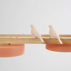 Lustre Bois Oiseau Rectangulaire – Design Naturel Scandinave, Sienna Long