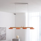 Lustre Bois Oiseau Rectangulaire – Design Naturel Scandinave, Sienna Long
