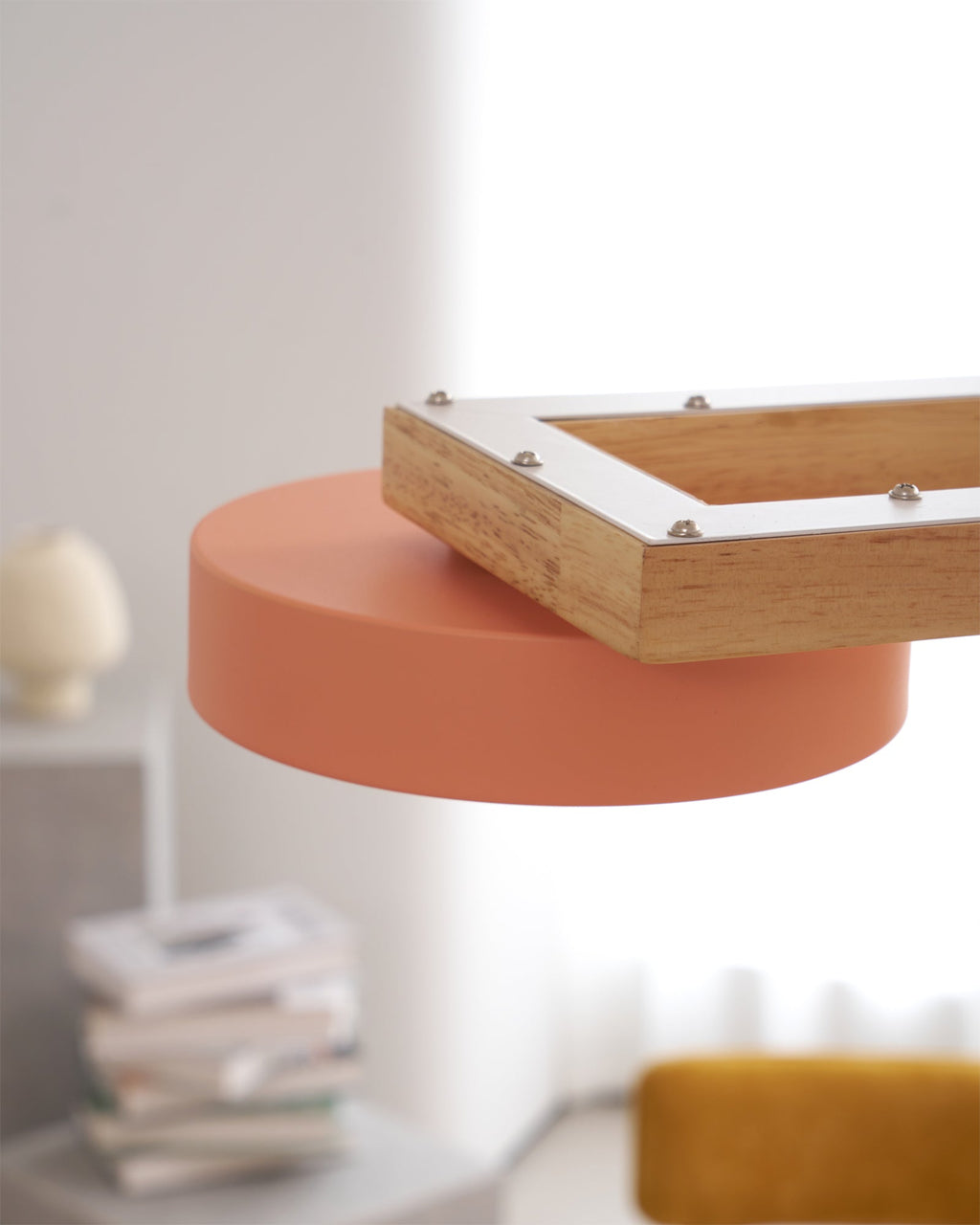 Lustre Bois Oiseau Rectangulaire – Design Naturel Scandinave, Sienna Long