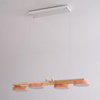 Lustre Bois Oiseau Rectangulaire – Design Naturel Scandinave, Sienna Long