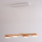 Lustre Bois Oiseau Rectangulaire – Design Naturel Scandinave, Sienna Long
