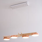 Lustre Bois Oiseau Rectangulaire – Design Naturel Scandinave, Sienna Long