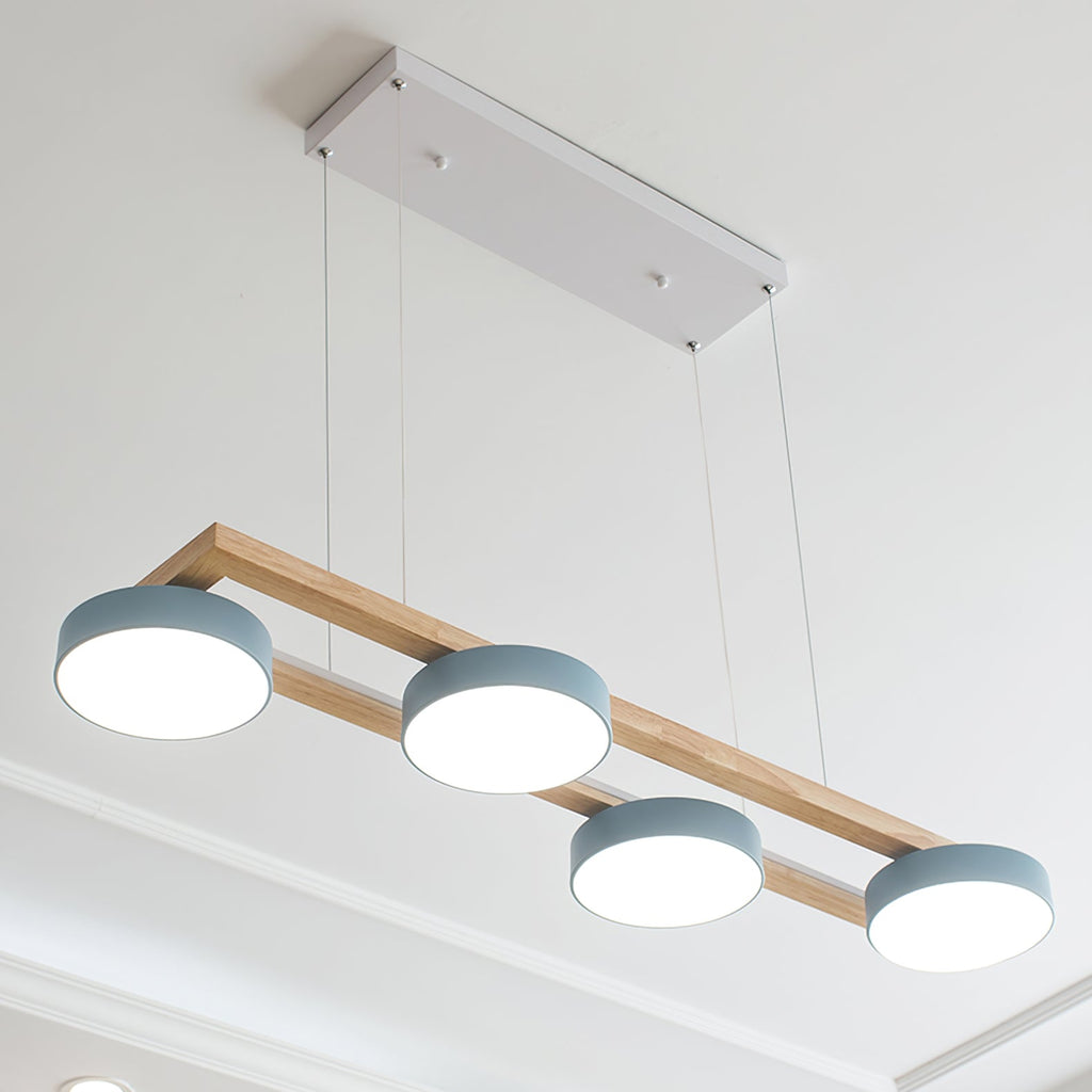 Lustre Bois Oiseau Rectangulaire – Design Naturel Scandinave, Sienna Long