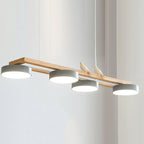 Lustre Bois Oiseau Rectangulaire – Design Naturel Scandinave, Sienna Long
