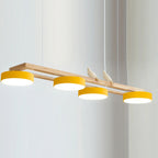 Lustre Bois Oiseau Rectangulaire – Design Naturel Scandinave, Sienna Long