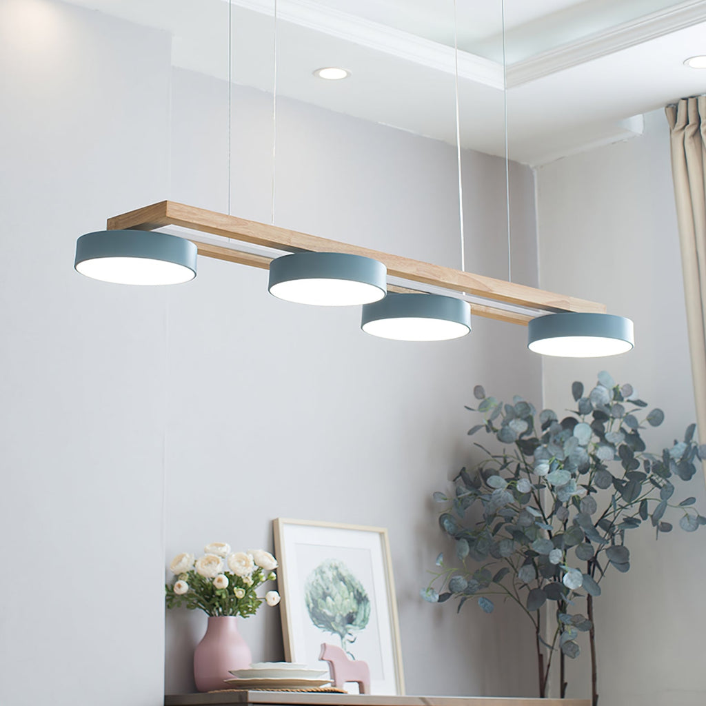 Lustre Bois Oiseau Rectangulaire – Design Naturel Scandinave, Sienna Long