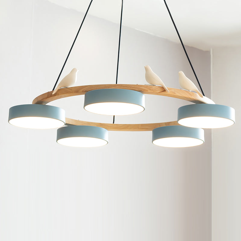 Lustre Bois Oiseau Rond – Design Naturel Scandinave, Sienna